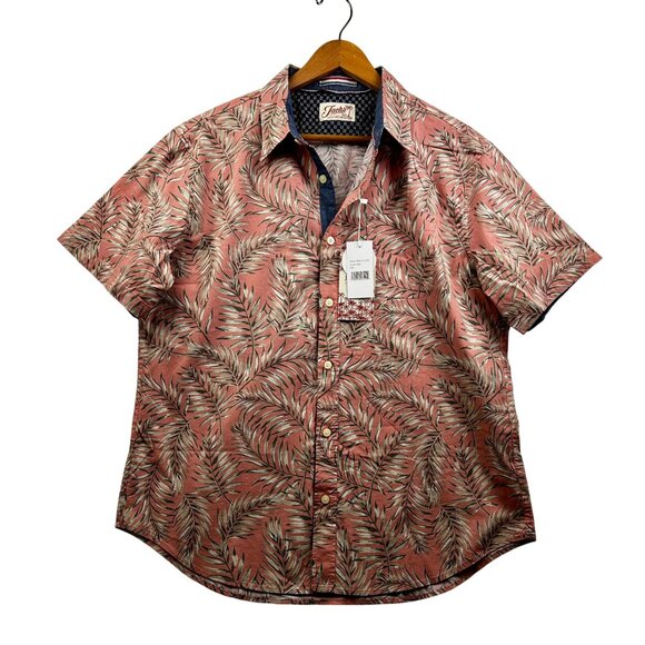 Jachs NY Men’s Stretch Button-Down Coastal-Preppy Shirt Palm Leaf Print Size‎ L - Picture 2 of 7